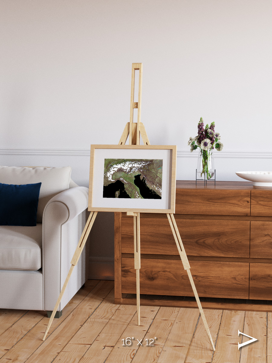 Tidal Patterns, Mediterranean Sea Framed & Mounted Print