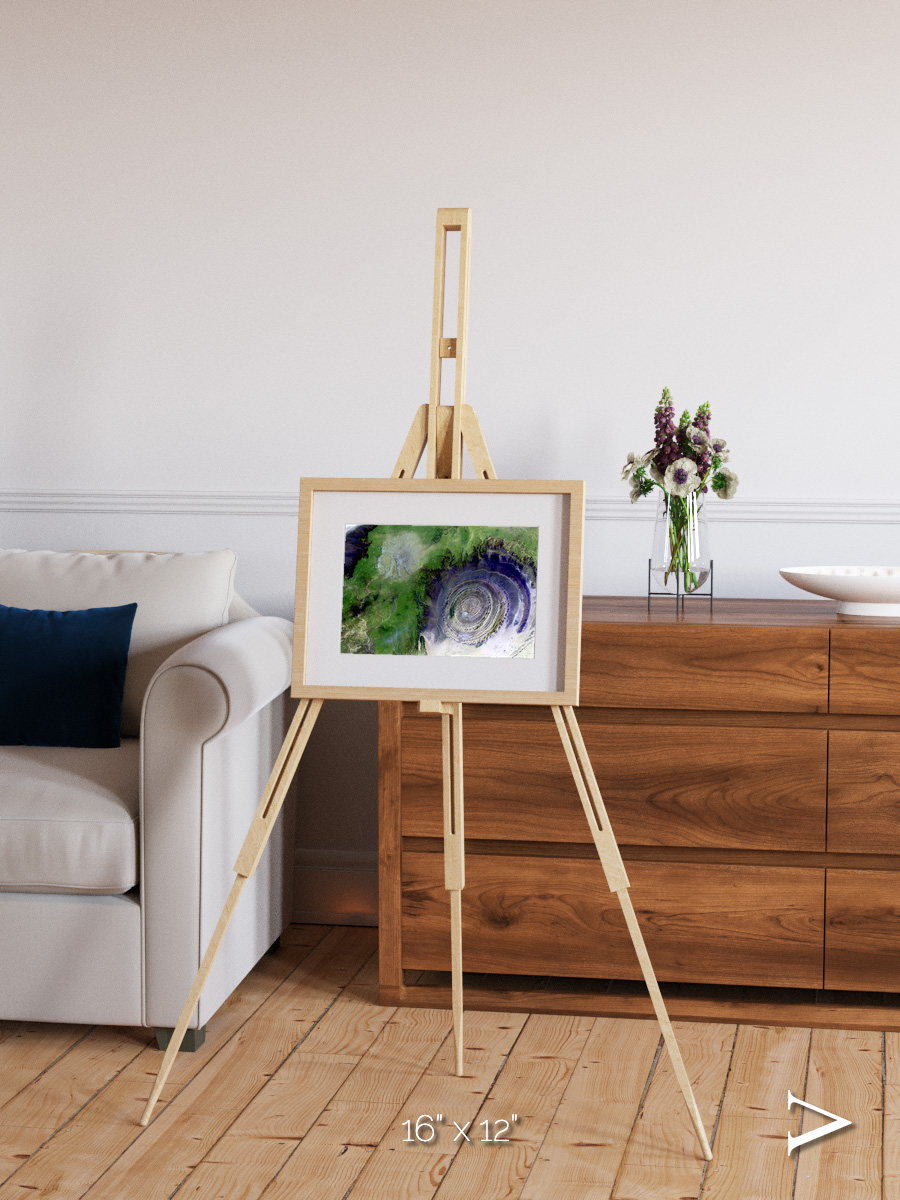 Dormant Giants, Richat Structure Framed & Mounted Print