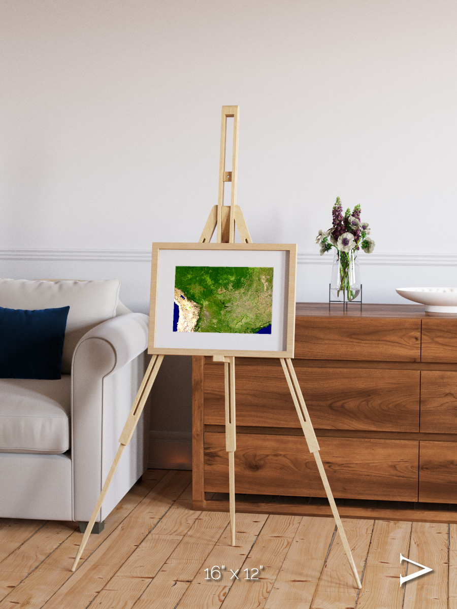 Ribbon River, South America Framed & Mounted Print