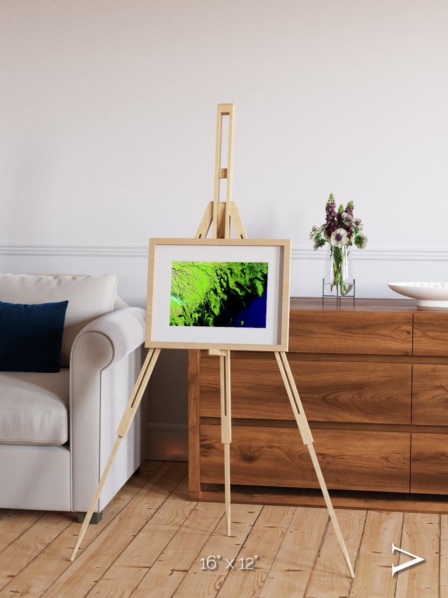 Delta Mosaic, Volga River Delta Framed & Mounted Print