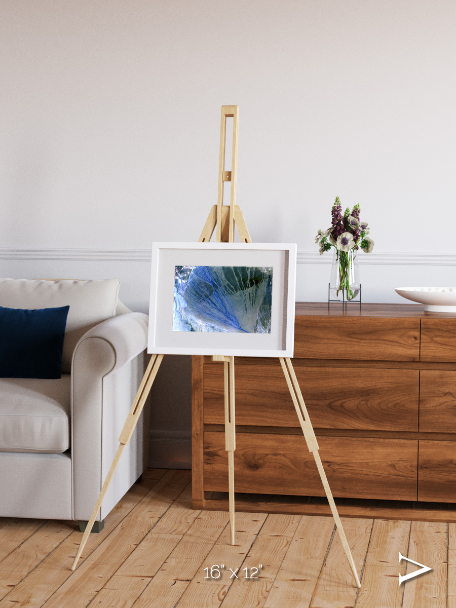 Sunlit Dunes, Alluvial Fan Framed & Mounted Print
