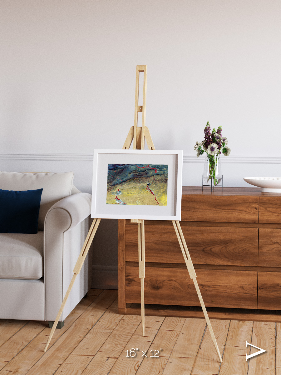 Crimson Veins, Atlas Mountains Framed & Mounted Print