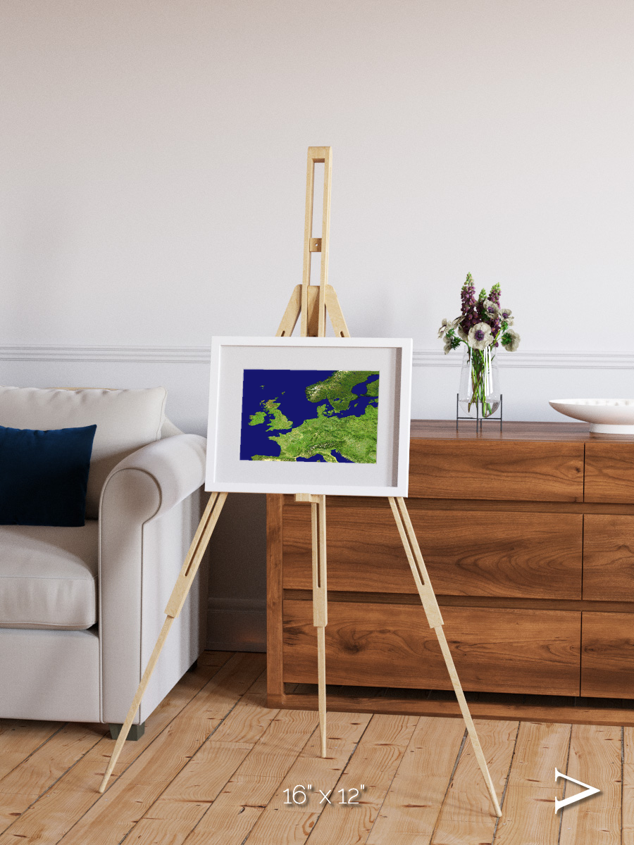 Arctic Outpost, Europe Framed & Mounted Print