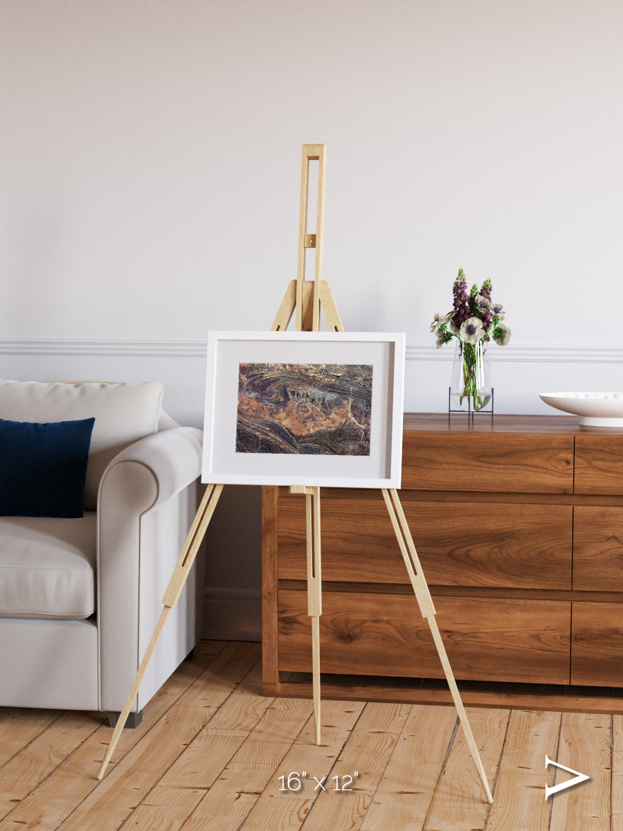 Volcanic Palette, Gosses Bluff Framed & Mounted Print