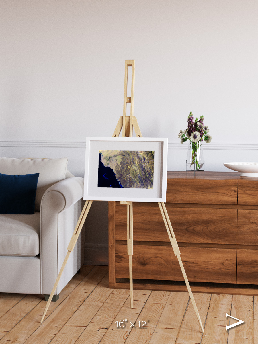 Fire Fields, Harrat Al Birk Framed & Mounted Print