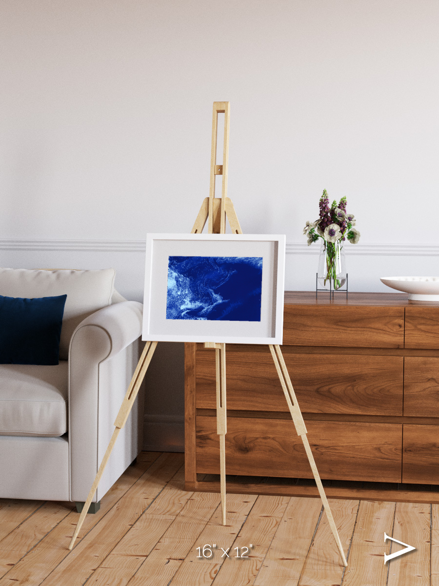 Wind Signatures, Ice Stars Framed & Mounted Print