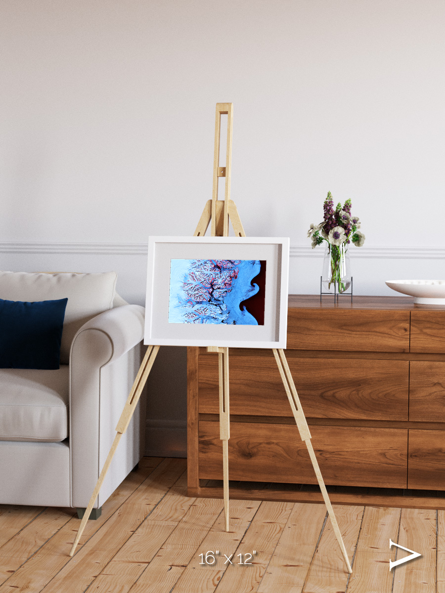 Polar Flow, Ice Waves Framed & Mounted Print