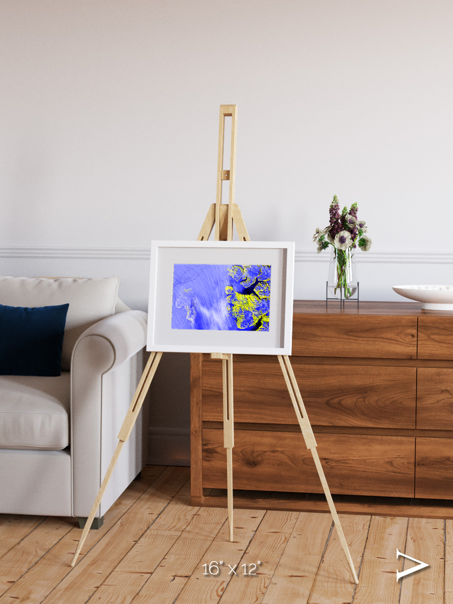 Islands in Snow, High Arctic Framed & Mounted Print