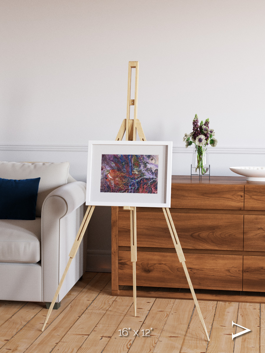 Geologic Tapestry, Asharah Fault Zone Framed & Mounted Print