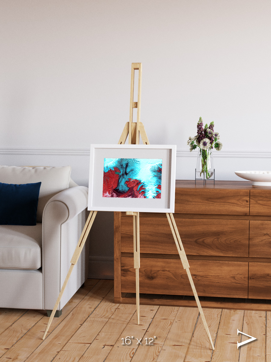 Polar Flow, Vatnajokull Glacier Ice Cap Framed & Mounted Print