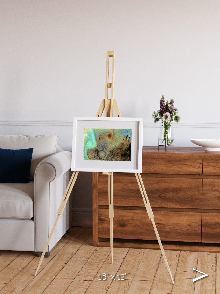 Atmospheric Patterns, Von Karman Vortices Framed & Mounted Print