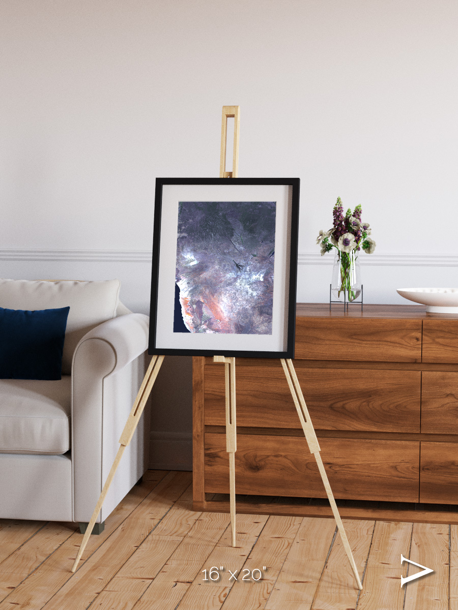 Sunlit Dunes, Africa Framed & Mounted Print