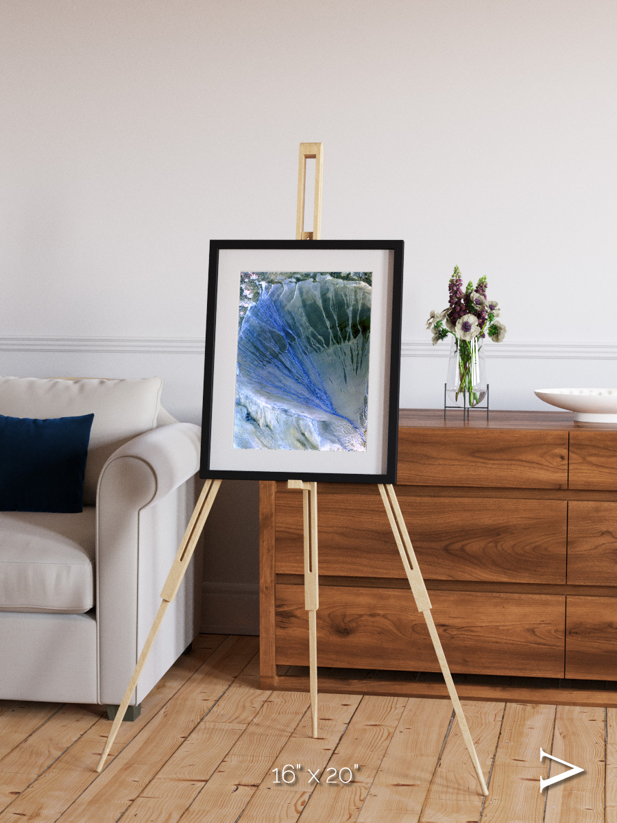 Sunlit Dunes, Alluvial Fan Framed & Mounted Print