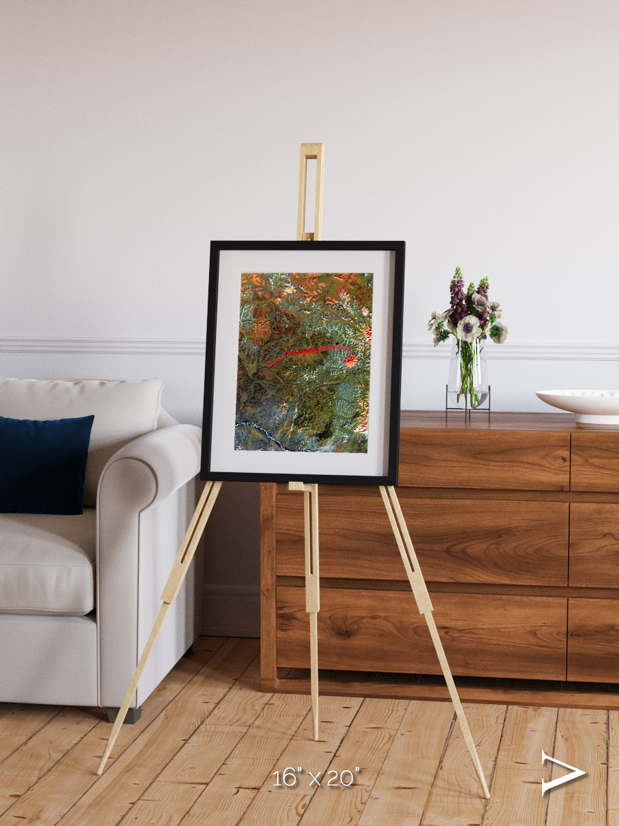 Ash and Stone, Anyuyskiy Volcano Framed & Mounted Print
