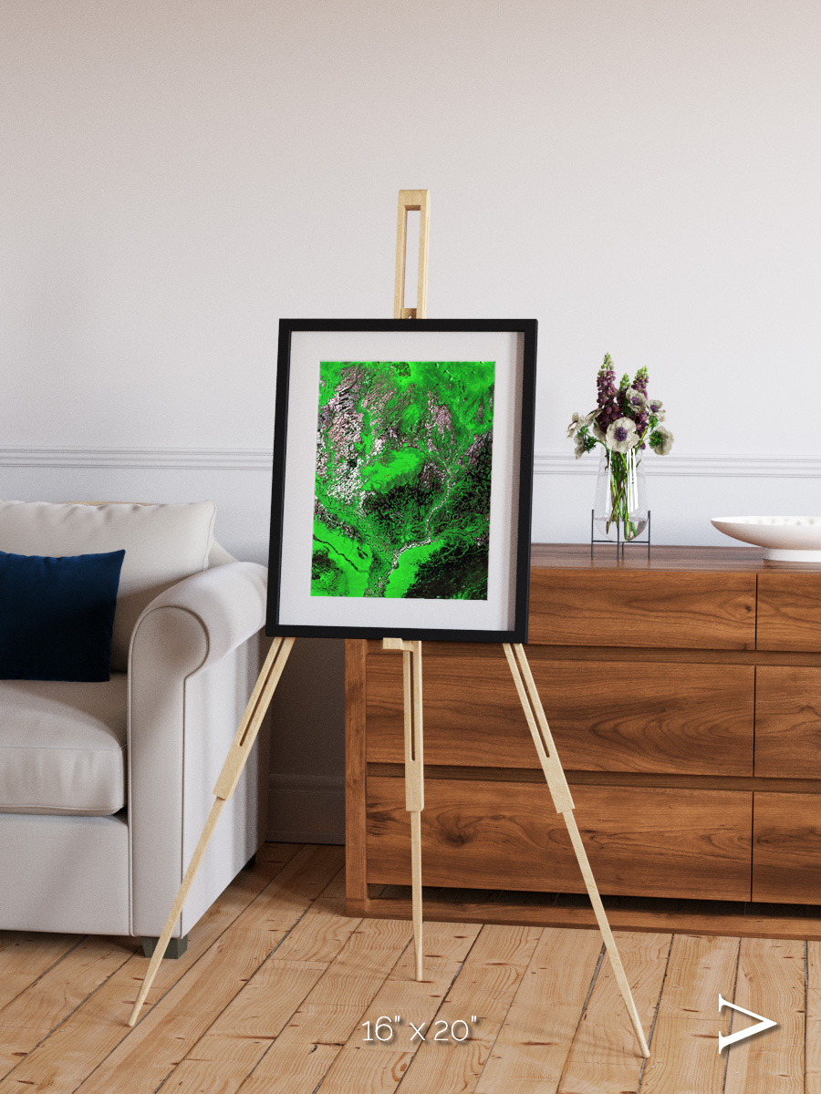 Ribbon River, Araca River Framed & Mounted Print