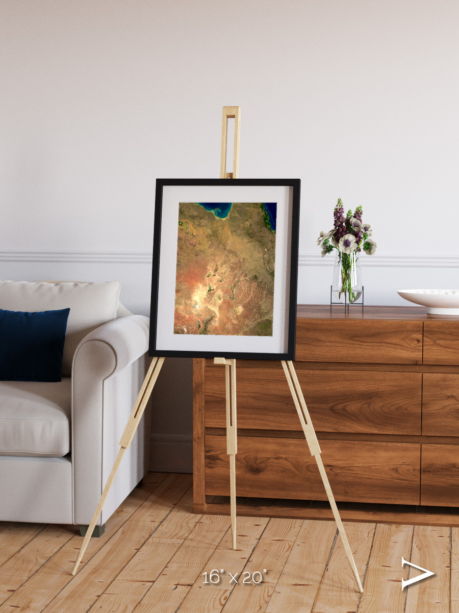 Winding Waters, Australia Framed & Mounted Print