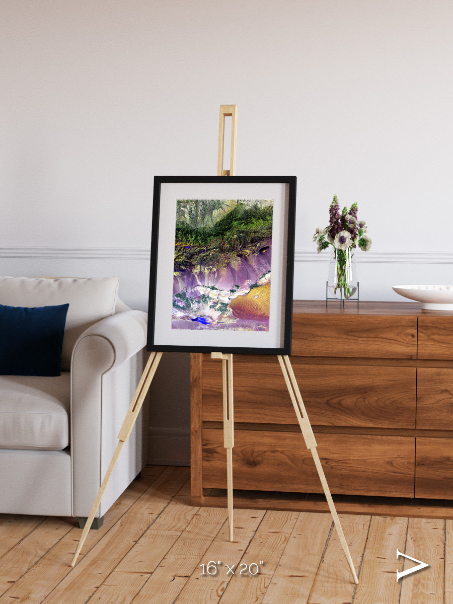 Saline Patterns, Bogda Mountains Framed & Mounted Print