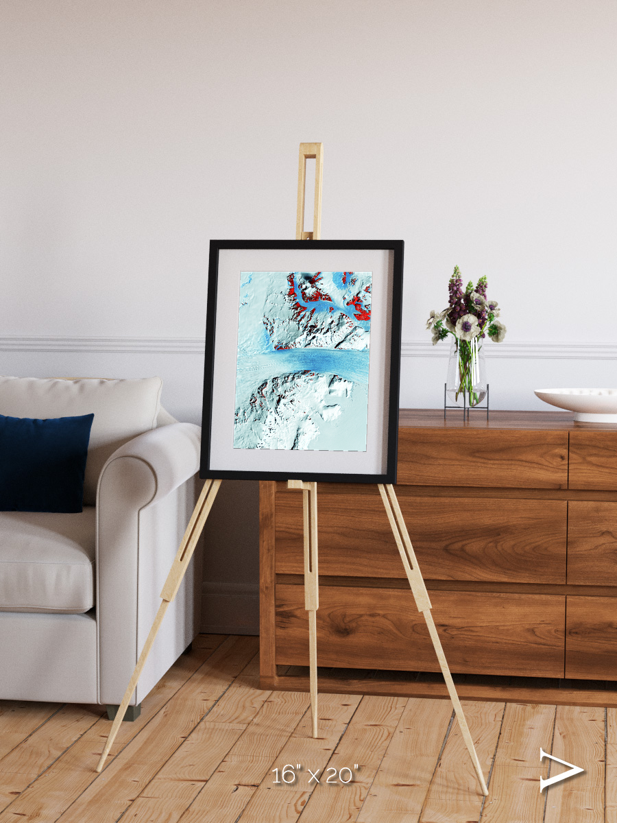 River of Ice, Byrd Glacier Framed & Mounted Print
