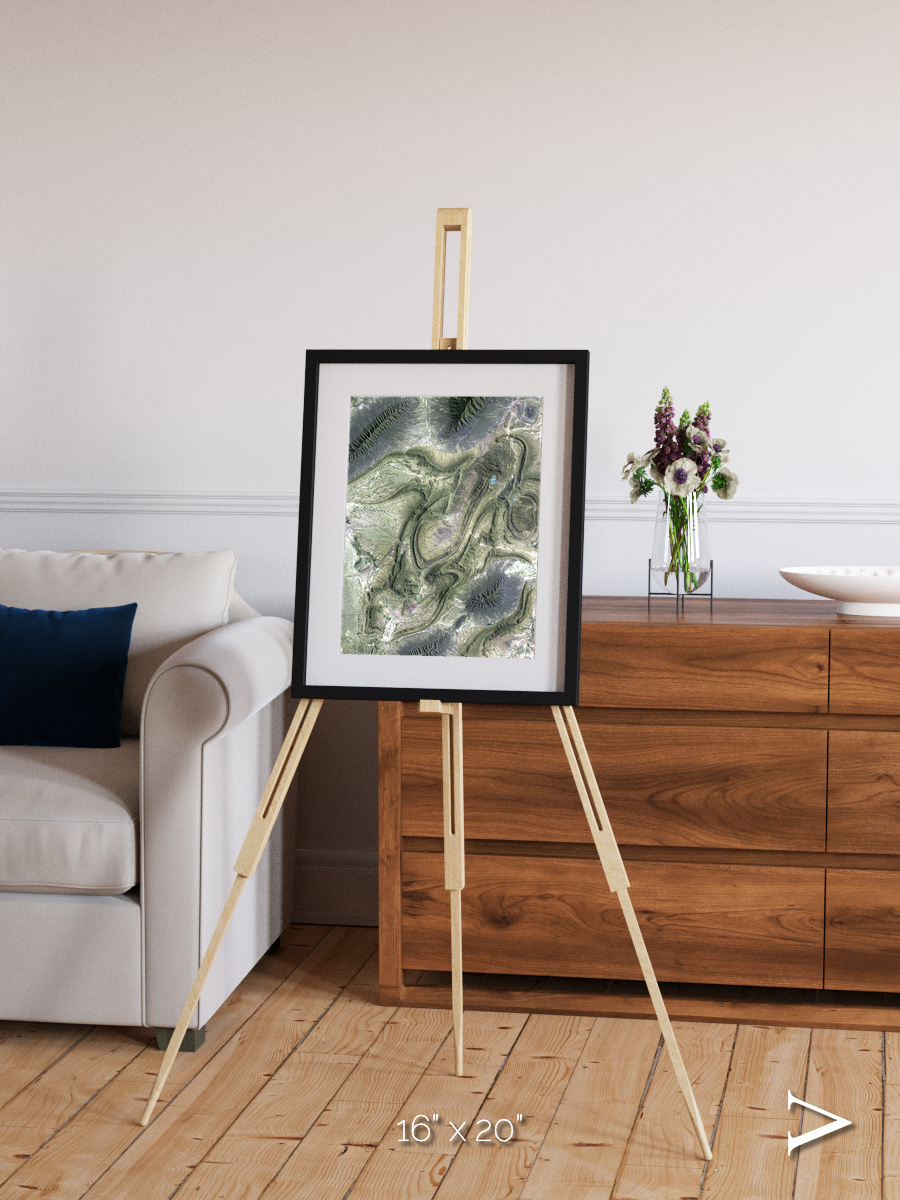 Rugged Relief, Coahuila Mexico Framed & Mounted Print