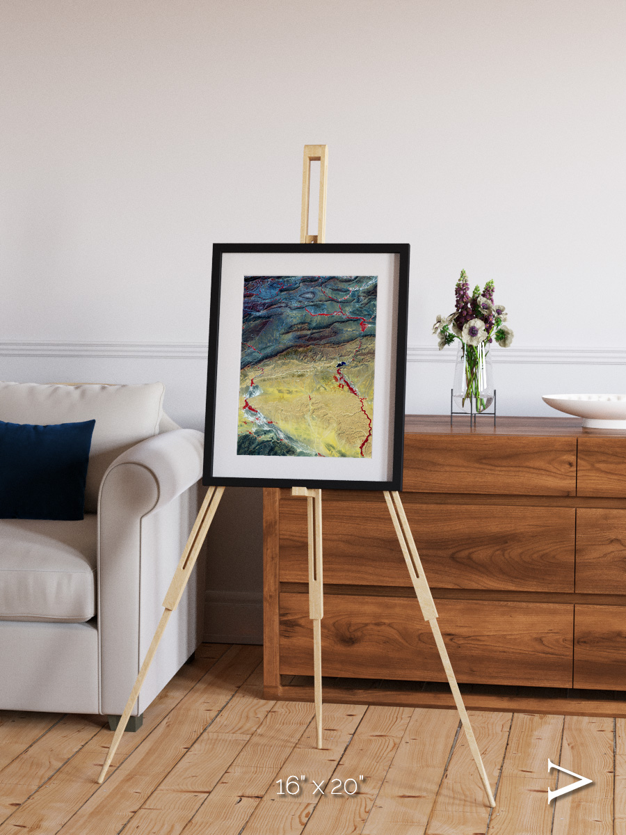 Crimson Veins, Atlas Mountains Framed & Mounted Print