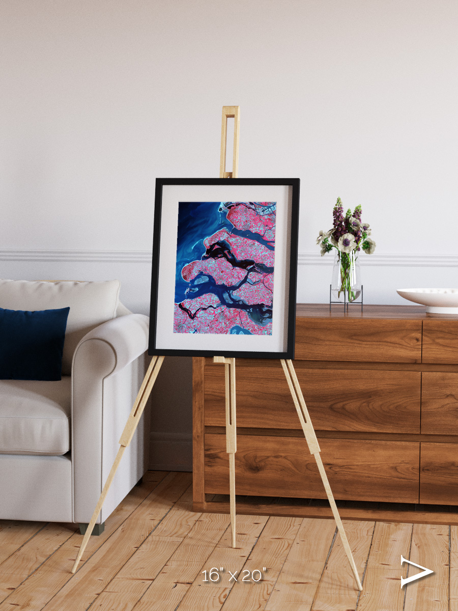 Windward Isles, Delta Region Netherlands Framed & Mounted Print