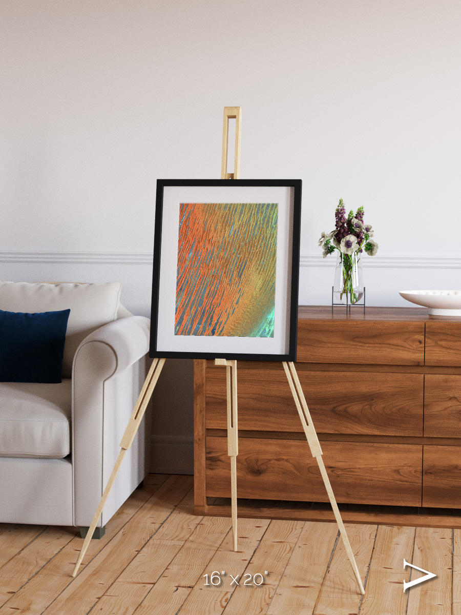 Windwritten Sands, Erg Chech Framed & Mounted Print