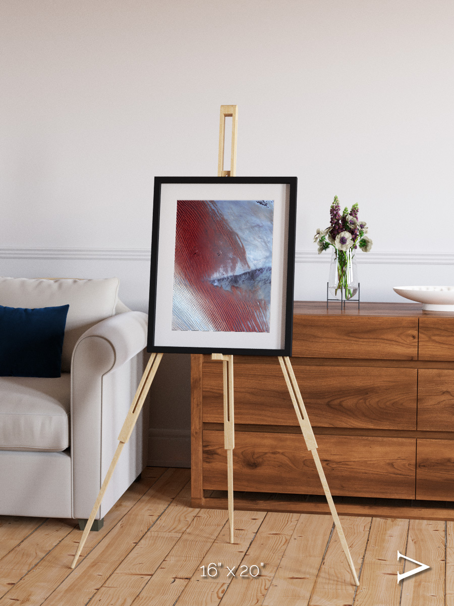 Wind Signatures, Empty Quarter Framed & Mounted Print