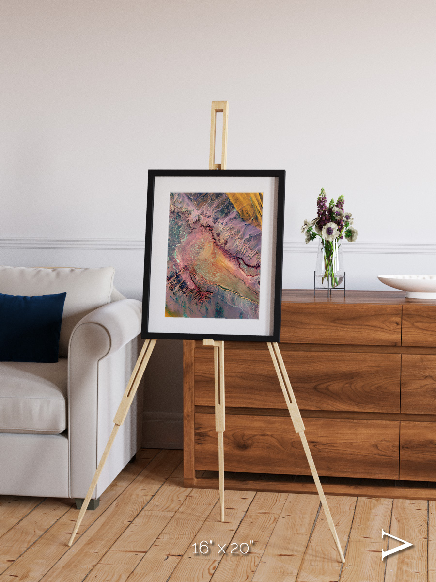 Echoes of Water, Western Desert Framed & Mounted Print