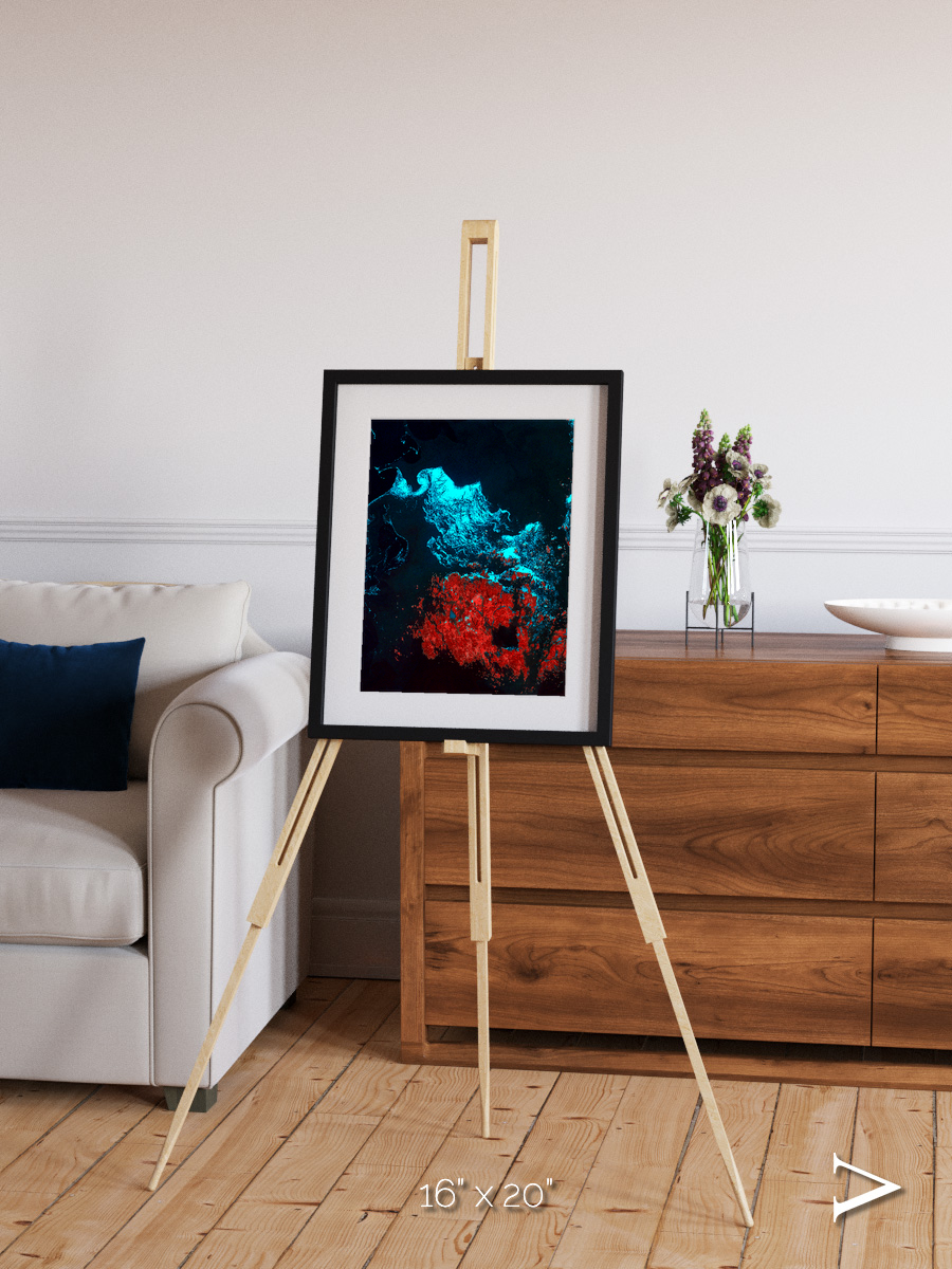 Island Sanctuary, Ghostly Grease Ice Framed & Mounted Print