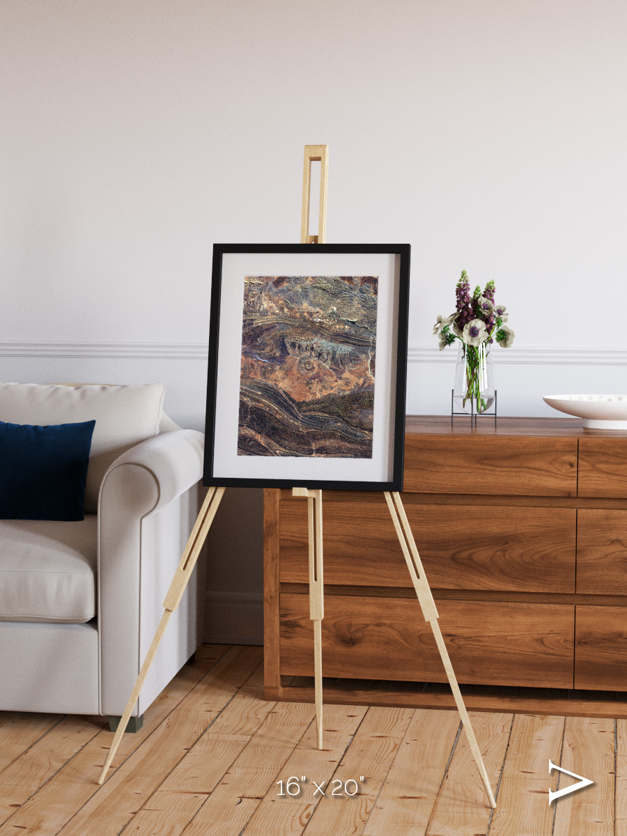 Volcanic Palette, Gosses Bluff Framed & Mounted Print