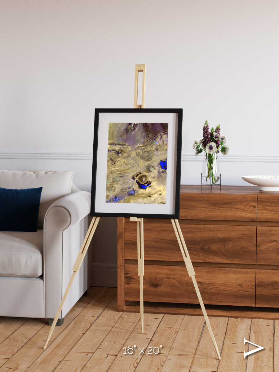 Salt Mirror, Great Salt Desert Framed & Mounted Print