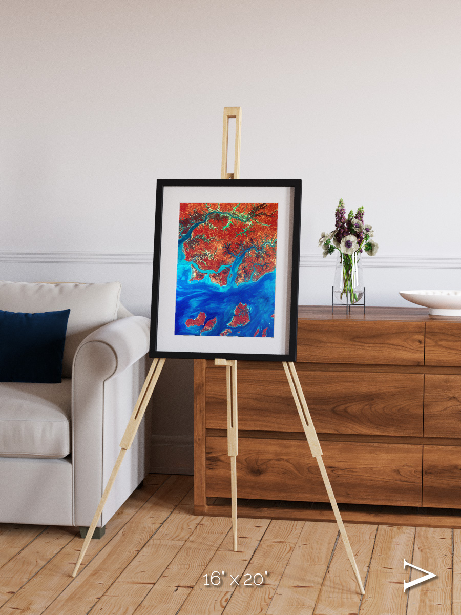 River and Plain, Guinea-Bissau Framed & Mounted Print