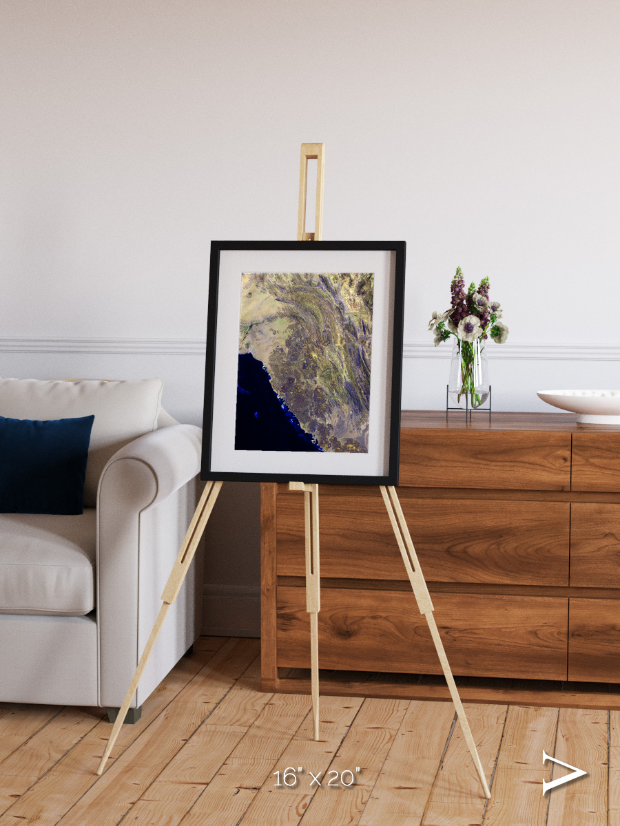 Fire Fields, Harrat Al Birk Framed & Mounted Print