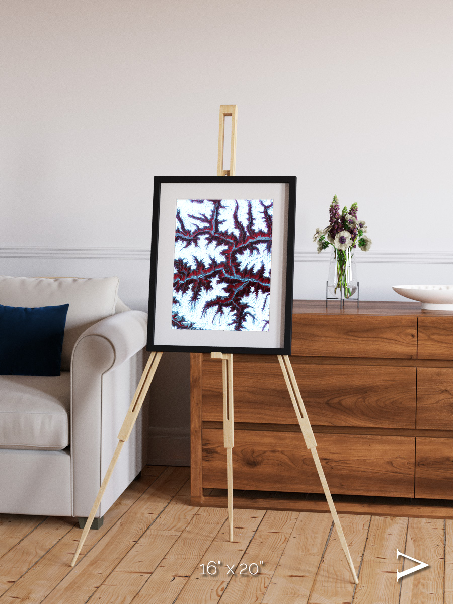 Ribbon River, Himalayas Framed & Mounted Print