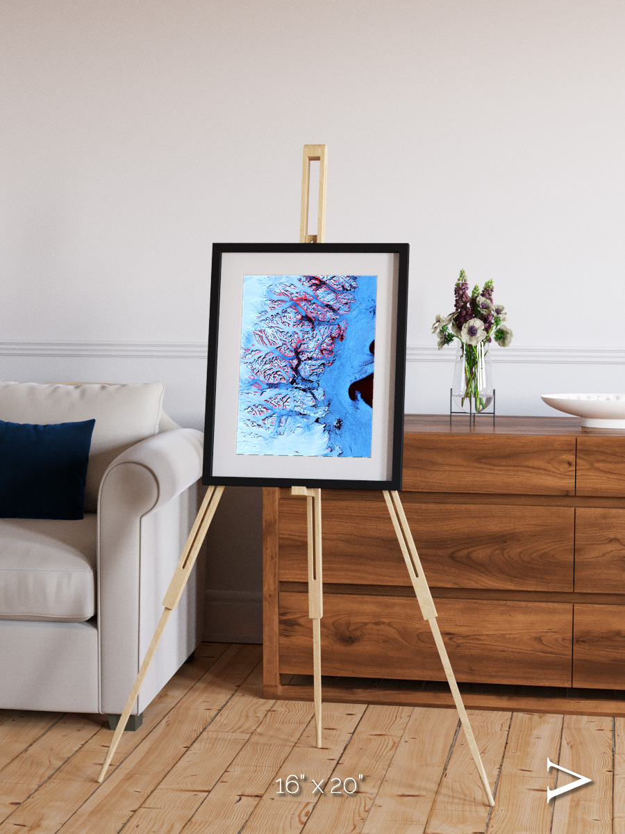 Polar Flow, Ice Waves Framed & Mounted Print