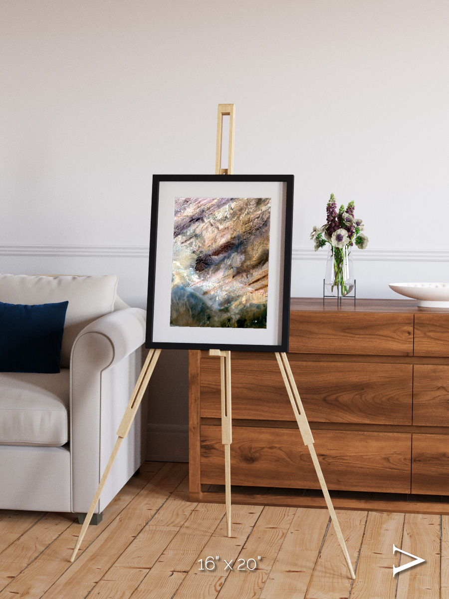 Lava Lines, Impact Framed & Mounted Print