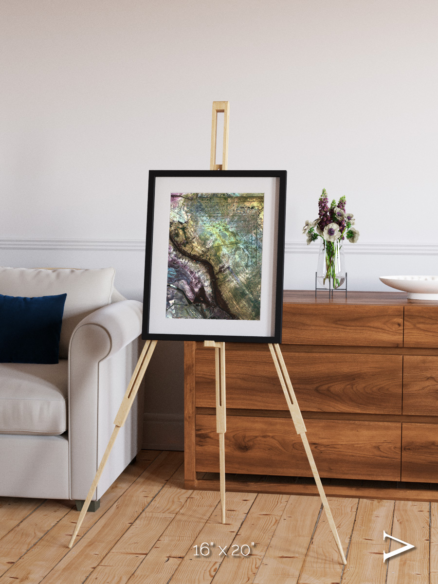 Floodplain Lines, Iraqi Emplacement Framed & Mounted Print
