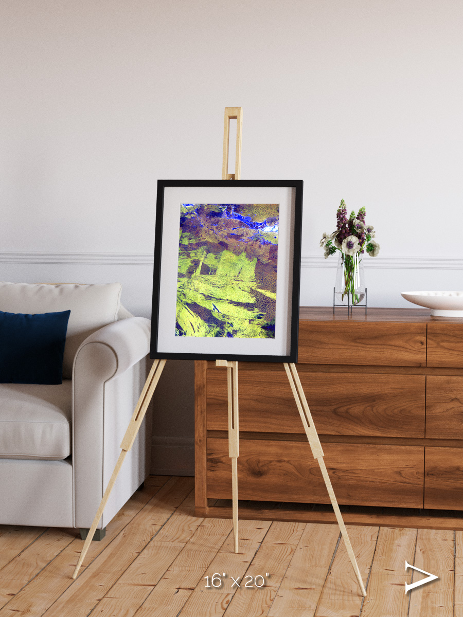 Lake Lines, Lake Amadeus Framed & Mounted Print