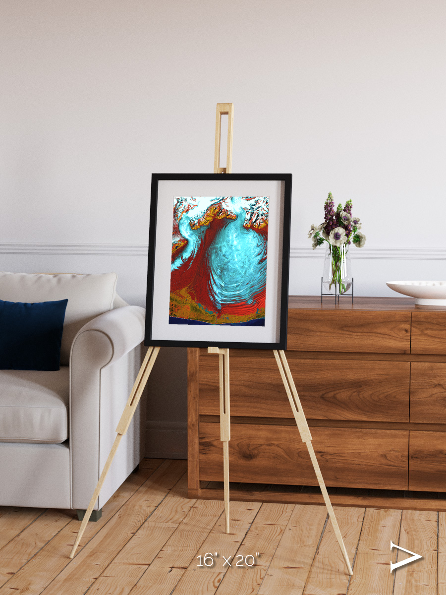 Glacial Passage, Malaspina Glacier Framed & Mounted Print