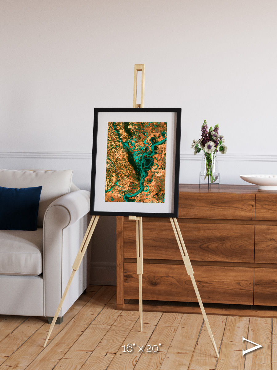 River’s Dance, Mississippi Framed & Mounted Print