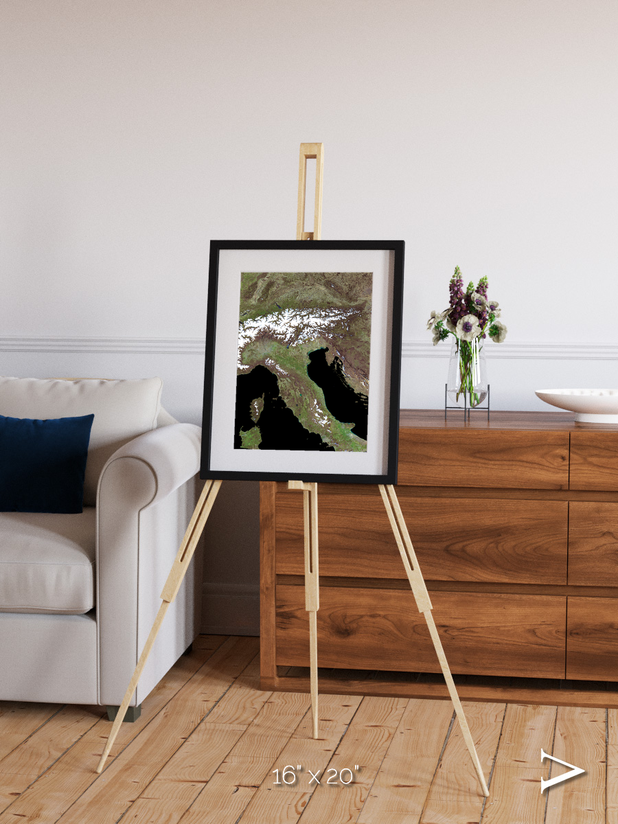 Tidal Patterns, Mediterranean Sea Framed & Mounted Print