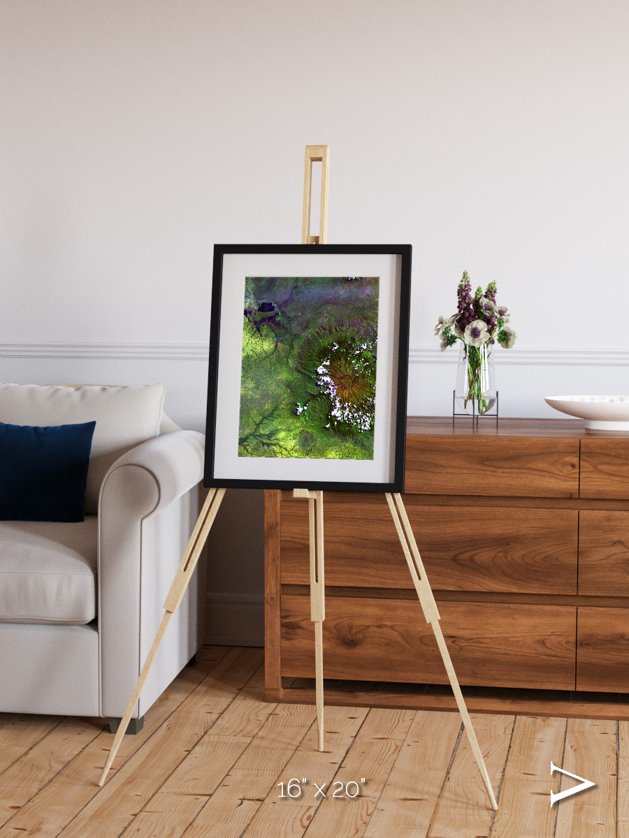 Vortex Trails, Mount Elgon Framed & Mounted Print