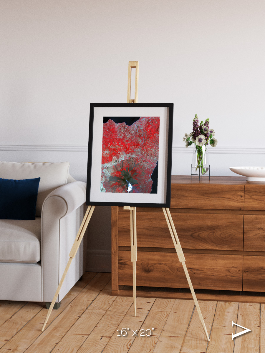 Painted Archipelago, Mt Etna Framed & Mounted Print