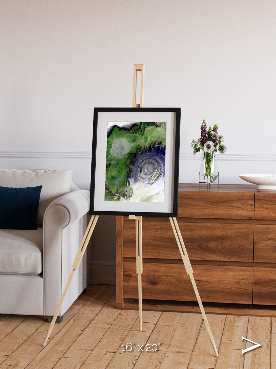 Dormant Giants, Richat Structure Framed & Mounted Print