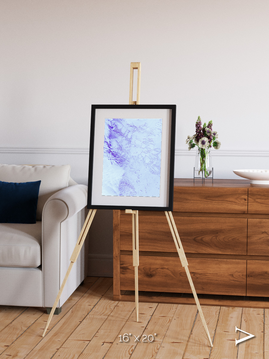 Ice River, Robinson Glacier Framed & Mounted Print