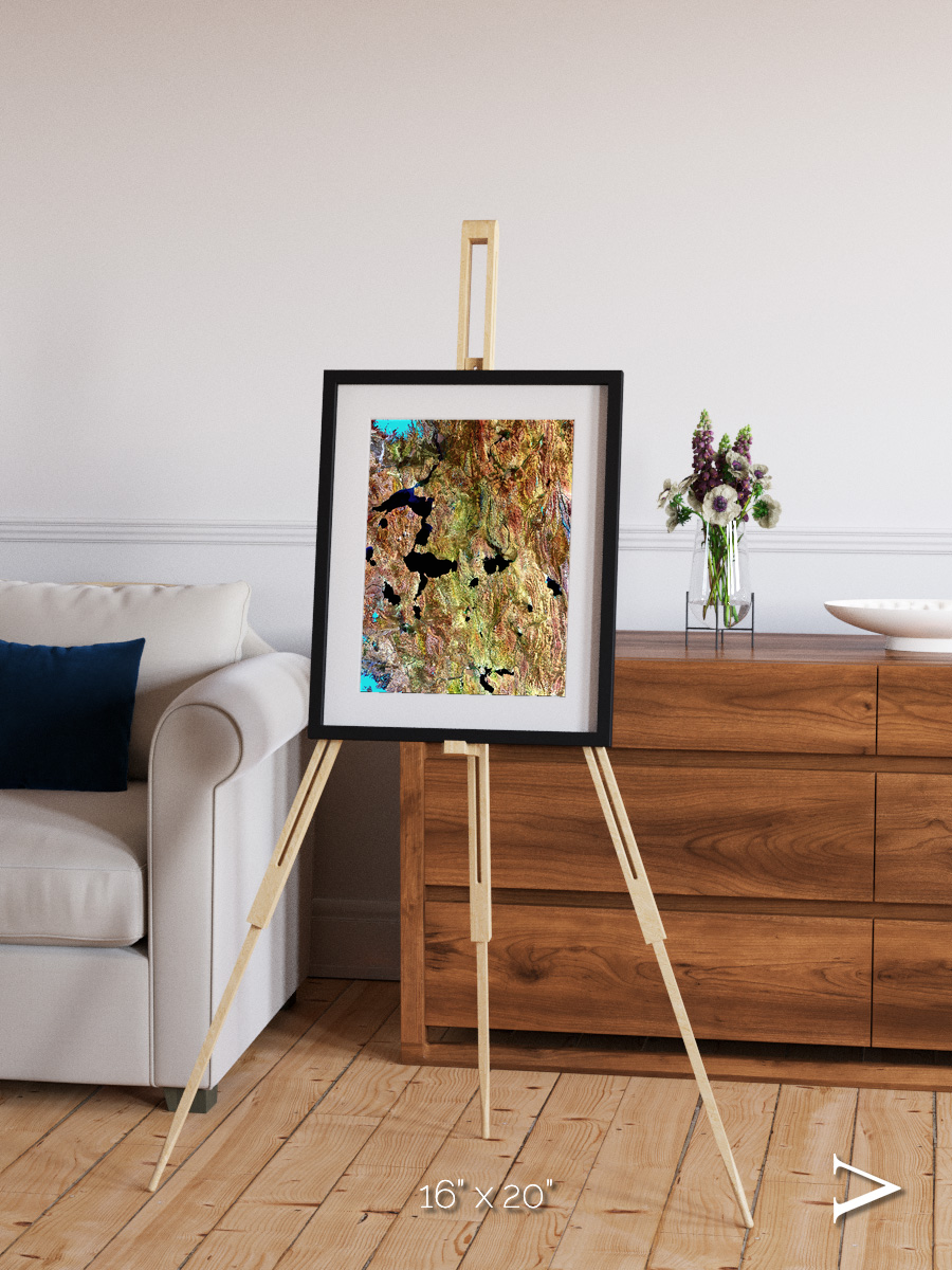 Above the Earth, Tibetan Plateau Framed & Mounted Print