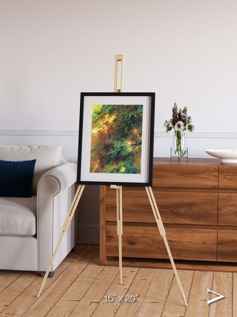 Irrigated Highlands, Eastern Afghanistan Framed & Mounted Print