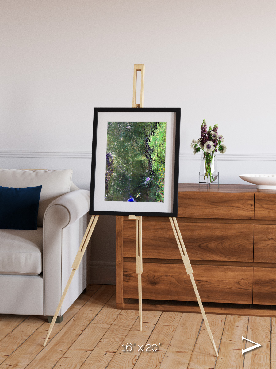 Radiating Plains, San Luis Framed & Mounted Print