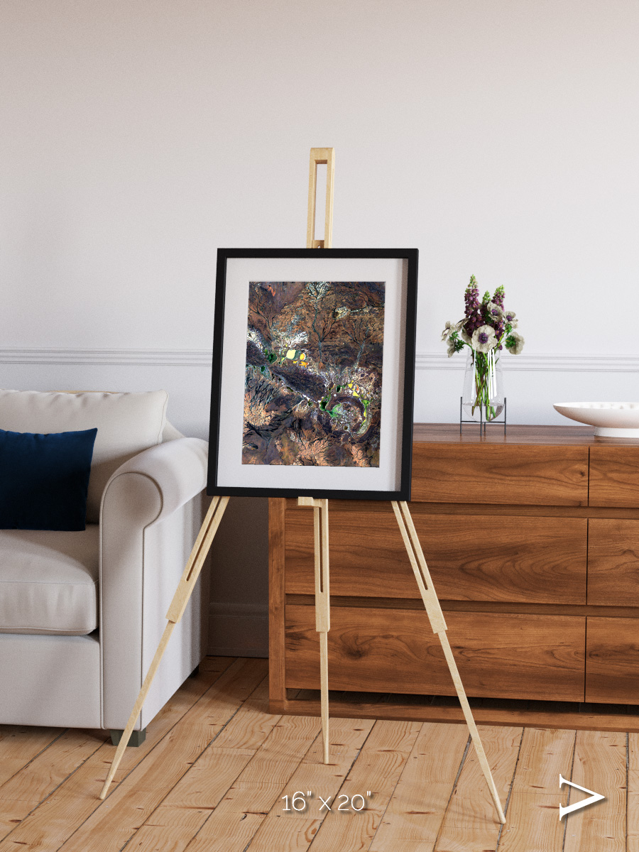 Ancient Impact, Shoemaker Crater Framed & Mounted Print