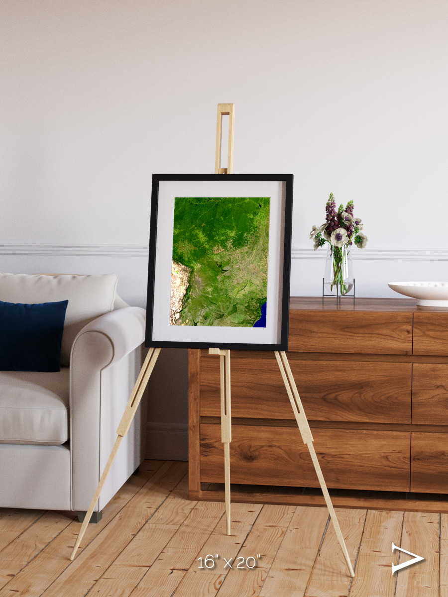 Ribbon River, South America Framed & Mounted Print